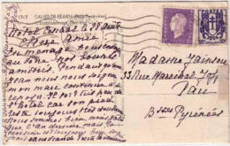 CHAINES BRISEES + DULAC - 1945 - Yvert N°673+689 (TARIF = 1.5F) Sur CARTE POSTALE De SALIES De BEARN (B-P) - 1944-45 Marianne De Dulac