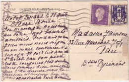CHAINES BRISEES + DULAC - 1945 - Yvert N°673+689 (TARIF = 1.5F) Sur CARTE POSTALE De SALIES De BEARN (B-P) - 1944-45 Maríanne De Dulac