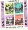 BAHAMAS - 1978- LOT OF 5  ARCHITECTURAL HERITAGE SOUVENIR SHEET WITH 4 STAMPs Each Of 3-8-16-18 Cents - Bahamas (1973-...)