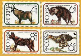 Rhodesia 1976 MiNr. 180 - 183 Rhodesien  Animals 4v MNH** 2,40 € - Rhodesië (1964-1980)