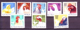 Romania 1963 MiNr. 2145 - 2152  Rumänien Farm Birds  Geese   Cocks   Ducks   Chickens   Turkeys  8v MNH** 7,00 € - Galline & Gallinaceo