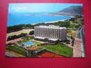 CPM- AFRIQUE-MAROC-AGADIR-VUE AERIENNE SUR L'HOTEL ATLAS - VOYAGEE  1983- TIMBRE - Agadir