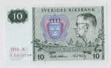 SWEDEN:  10 Kronor 1975  UNC    *REPLACEMENT*   SCARCE BANKNOTE ! - Svezia