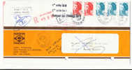 1984-23-10 Lettre Recommandée R1+AR Tarif 2/7/84 Retour à L'envoyeur 2319+2190 Liberté Gandon St Brieuc RP Cotes-du-Nord - Posttarieven