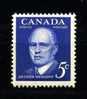 CANADA 1961 Poste N° 320** Neuf Ier Choix. Superbe. Cote: 0.50 €. (Arthur Meighen) - Unused Stamps