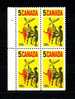 CANADA 1961 Poste N° 404 ** Bloc De 4 Neufs Ier Choix. Superbe. Cote: 2.00 €. (jeu De La Crosse) - Unused Stamps
