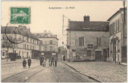 CPA LONGJUMEAU.    La Poste.   Carte Animée.   Commerces.   Superbe. - Longjumeau