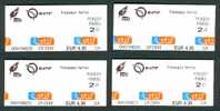 LOT : 4 Tickets Metro (RATP) - Transilien (SNCF), Poissy (Yvelines) - Paris, Reseaux Ferrés... - Europa