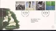 2000 Grossbritanien Mi. 1877-80 FDC  Jahrtausendwende: Stein Und Boden. - 1991-2000 Decimal Issues