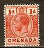 GRENADA 1913 King George V - 1d Red MH - Grenade (...-1974)