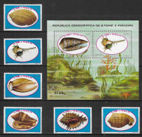 Sao Tome And Principe 1981 MiNr. 680 - 687 (Block 56) Sao Tomé Und Principe Coneshells 6v + S\sh MNH** 39.00 € - Coneshells