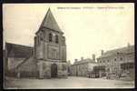 CPA  ANCIENNE- FRANCE- ATTICHY (60)- L'EGLISE ROMANE ET L'ECOLE DES FILLES AVEC BELLE ANIMATION- - Attichy