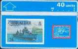 # GIBRALTAR 11 USS Gleaves  - Stamp 40 Landis&gyr  -boat,bateau,military,mil Itaire,army,armee- Tres Bon Etat - Gibraltar