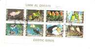 48934)foglio Umm Al-Qaywayn Serie Exotic Birds Da 8 Valori - Umm Al-Qiwain