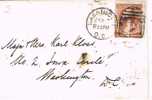 1050. Carta WASHINGTON D.C. 1885. Fancy Cancel Grill 1 - Briefe U. Dokumente