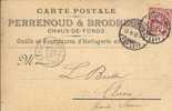 1678 - Carte Perrenoud & Brodbeck  La Chaux De Fonds 13.08.1892 - Horlogerie