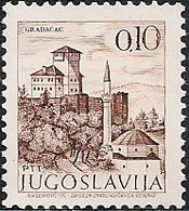 YUGOSLAVIA - DEFINITIVE: CASTLE AND CHURCH, GRADACAC (COATED/NORMAL PAPER) 1972 - MNH - Nuevos