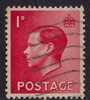 GB 1936 KEV111 1d USED RED STAMP SG 458 (B309) - Used Stamps