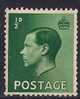 GB 1936 KEV111 1/2d MM GREEN STAMP SG 457 (B318) - Neufs