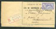 Lettre Recommandée De Bordeaux Salinières Affranchie à 0,60 Fr  ( Maury N°144 Seul ) Le 21/11/1922) -BB11007 - Covers & Documents