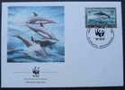 DAUPHINS - DELPHIN - WWF  /  1990 MONTSERRAT ENVELOPPE FDC (ref 976) - Dauphins