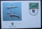 DAUPHINS - DELPHIN - WWF  /  1990 MONTSERRAT ENVELOPPE FDC (ref 975) - Delfini