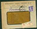 Lettre Recommandée De Graville Affranchie Par ( Maury N°136 II ) Le 22/01/1913 - Bb11104 - Cartas & Documentos