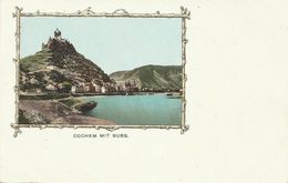 AK Cochem Ort & Burg Rahmenkarte Color ~1900 #07 - Cochem