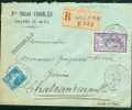 Lettre Recommandée De  Foussais  à 0,85 Fr ( Maury N° 140+ 144 )  Le  29/07/1924 - Bb11317 - Cartas & Documentos