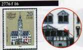 Riß Unterm Fenster Vom Rathaus 1983 DDR 2776 F16 ** 30€ Mit Vergleichsstück Rathäuser Gera Error On Stamp From Germany - Errors & Oddities