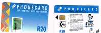 SUDAFRICA (SOUTH AFRICA)  - TELKOM CHIP  - 1996 BLUE CARD R 20   - USATA (USED) -  RIF. 2570 - South Africa