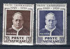 VATICAN 1959 PATTI LATIRANESI CPL ** - Gebraucht