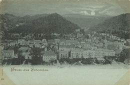 AK Bad Schandau Ortsansicht Mondscheinlitho ~1900 #25 - Bad Schandau