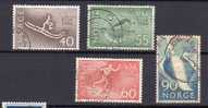 NORVEGE       Oblitéré    Y. Et T.   N°  491 / 495        Cote:  6,00 Euros - Used Stamps