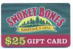 Smokey Bones  U.S.A.  Carte Cadeau Pour Collection # 1 - Cadeaubonnen En Spaarkaarten