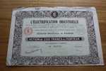 L'ELECTRIFICATION INDUSTRIELLE  >SCRIPOPHILIE ACTION TITRE >250F SIEGE SOCIAL PARIS 1933 - Electricity & Gas
