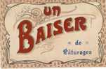 Pâturages - Un Baiser De ...- Jolie Fantaisie En Relief -1910 ( Voir Verso ) - Colfontaine