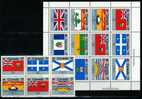 Flaggen Der Provinzen Im Folder 1979 Kanada 731/42 Plus 12-Kleinbogen ** 15€ Quebec Manitoba Flag Sheetlet From Canada - Full Sheets & Multiples