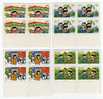 Block 4 Margins China 1996-12 Children Activities Stamps Umbrella Kid Penguin Bird National Flag Rainbow - Pinguini