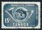 Kanada  1957  UPU-Kongress  15 C  Mi-Nr.319  Gestempelt / Used - Used Stamps