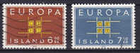 Iceland 1963 Mi. 373-74 Europa CEPT Complete Set Of 2 - Usati