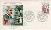 FRANCE Poste 1824 Enveloppe FDC Premier Jour Albert SCHWEITZER GABON NOBEL KAYSERSBERG 18 - Albert Schweitzer