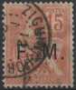 FRANCE Franchise Militaire 01 (o)  Cote 8 Euros FM F.M. - Timbres De Franchise Militaire