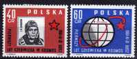 POLOGNE 1961 - LE 1ER COSMONAUTE GAGARINE ET PLANISPHERE ( SERIE 1090 1091 ) - Europe