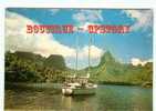 TAHITI - MOOREA - Bateau Voilier Dans La Baie D´Opunohu - Boat - Bay Of Opunohu - Dos Scané - Tahiti