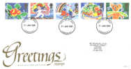 G.B. - GREETINGS - FDC - 1989 . - NICE - 1981-1990 Em. Décimales