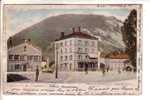 GOOD OLD SWITZERLAND POSTCARD - Fleurier - Place Du Marche Avec Hotel Dela Poste - Posted 1904 - Fleurier