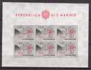 SAN MARINO 1962 FOGLIETTO EUROPA  ** MNH LUSSO - Blocks & Sheetlets