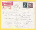 696+848a Op EXPRES- Aangetekend Brief Met Stempel ST-TRUIDEN - 1936-1951 Poortman