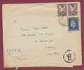 Enveloppe De GRECE Pour La France Avec Cachet De Censure E  - 1937 - Postmarks - EMA (Printer Machine)